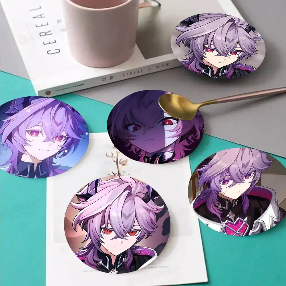 1pc Genshin Impact Durin Wooden Coaster Colour Printing Cup Mat Home Desk Decoration Gifts