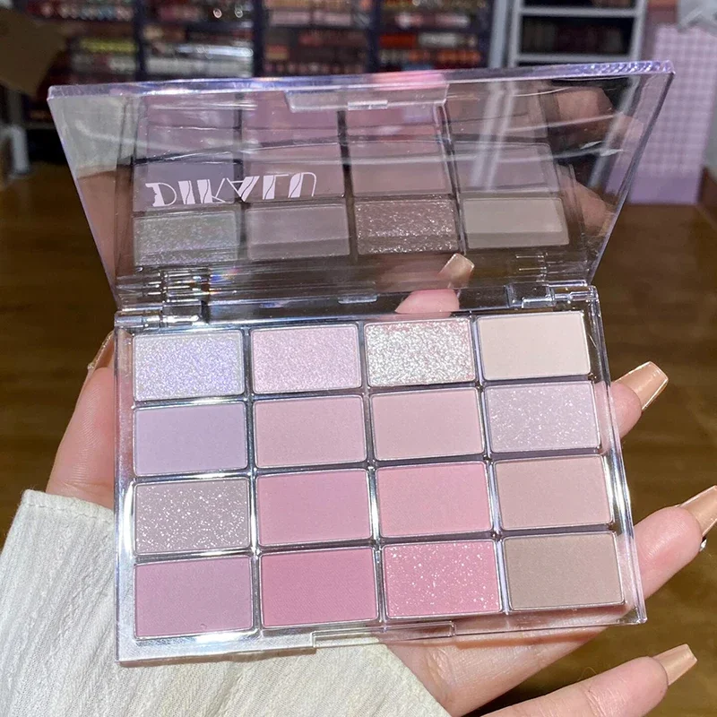 Koreanische Lidschatten-Palette mit niedriger Sättigung 16 Farben hohes Erscheinung sbild matte Verankerung rosa Erde natürlich bri