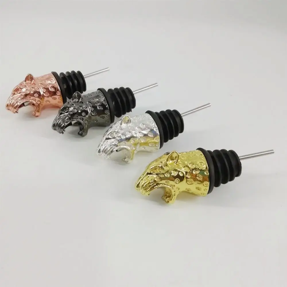 Cute Leopard/Lion/Antelope Head Wine Pourer Zinc Alloy Portable Wine Aerators Wine Dispenser Kitchen Accessories