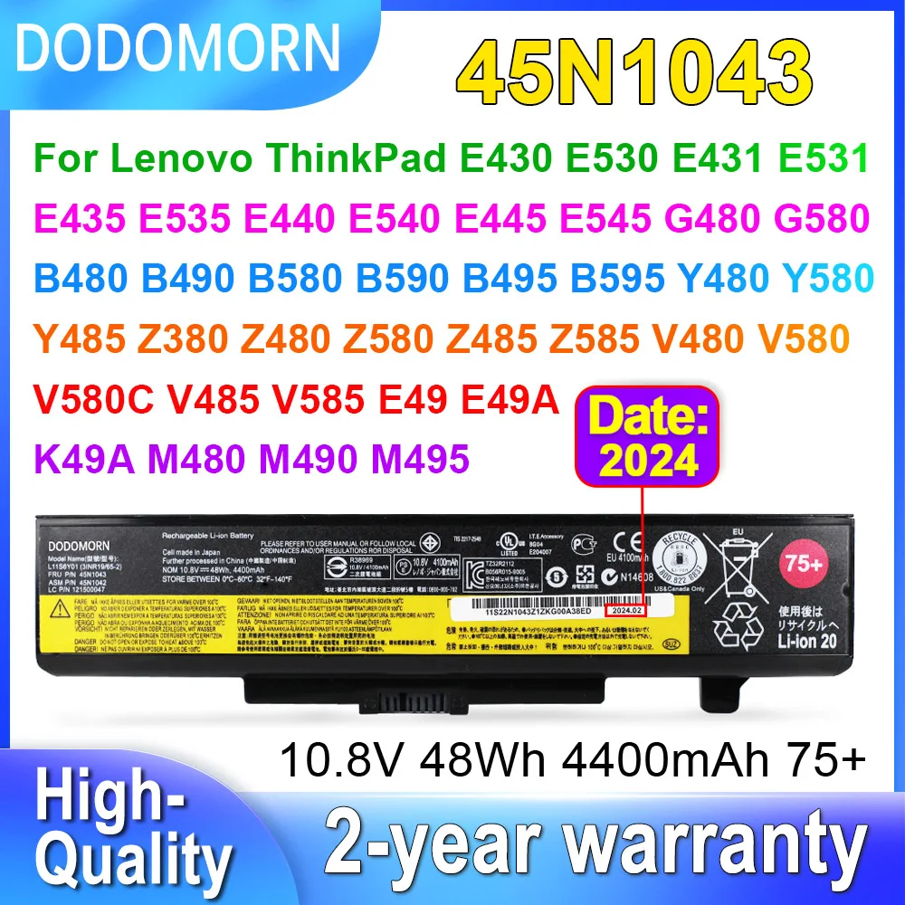 DODOMORN 45N1043 45N1042 For Lenovo ThinkPad E430 E530 E431 E531 E435 E440 E540 E445 E545 G480 G580 B490 B590 Y480 Y580 Z580