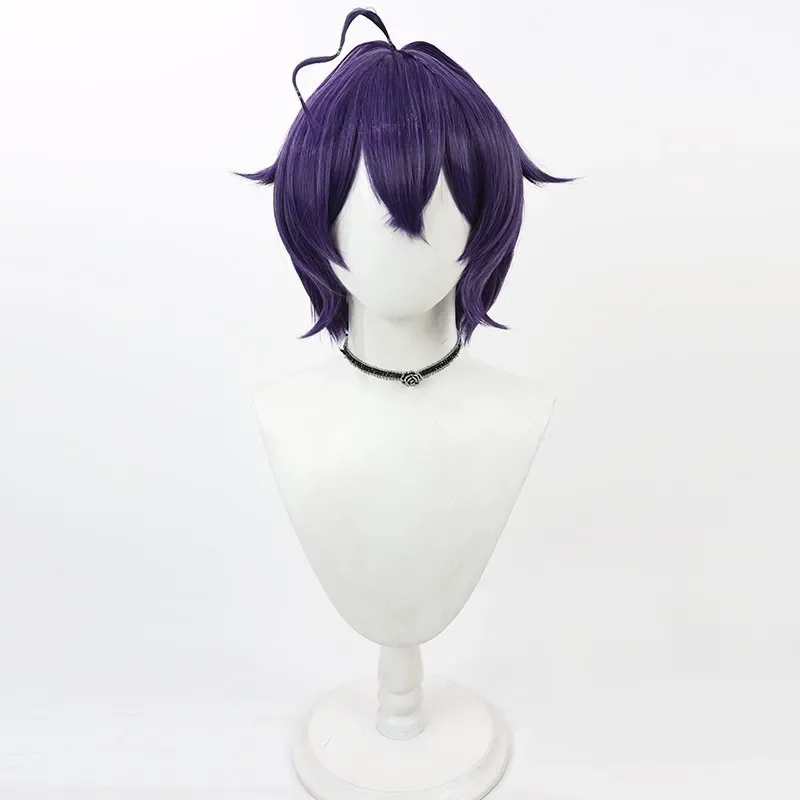 

Hiiragi Utena Cosplay Wig Anime Mahou Shoujo ni Akogarete Magia Baiser Purple Short Hair Gushing Over Magical Girls