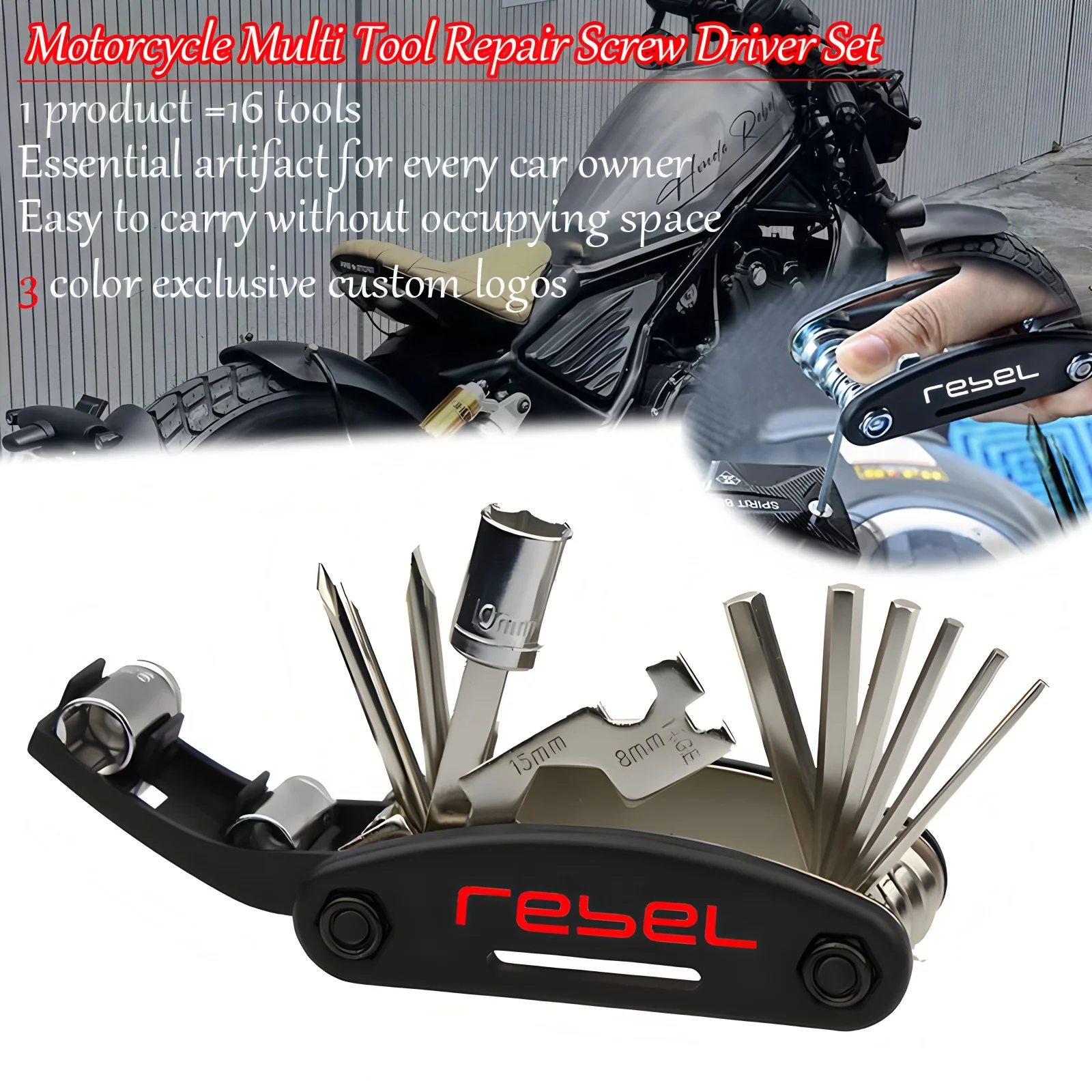For Honda Rebel CMX 300 500 1100 CMX300 CMX500 CMX1100 Accessories Motorcycle Multifunction Tool Portable Repair Screwdriver Set
