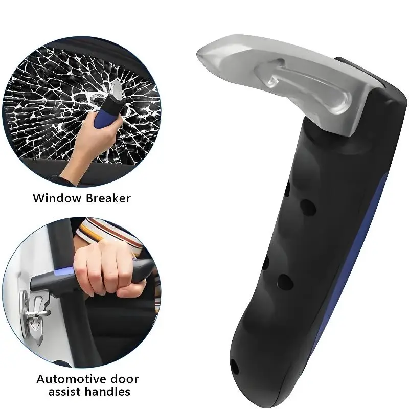 2 In 1 Multifunction Car Door Assist Handle Portable Vehicle Support Handle Window Breaker Automotive
