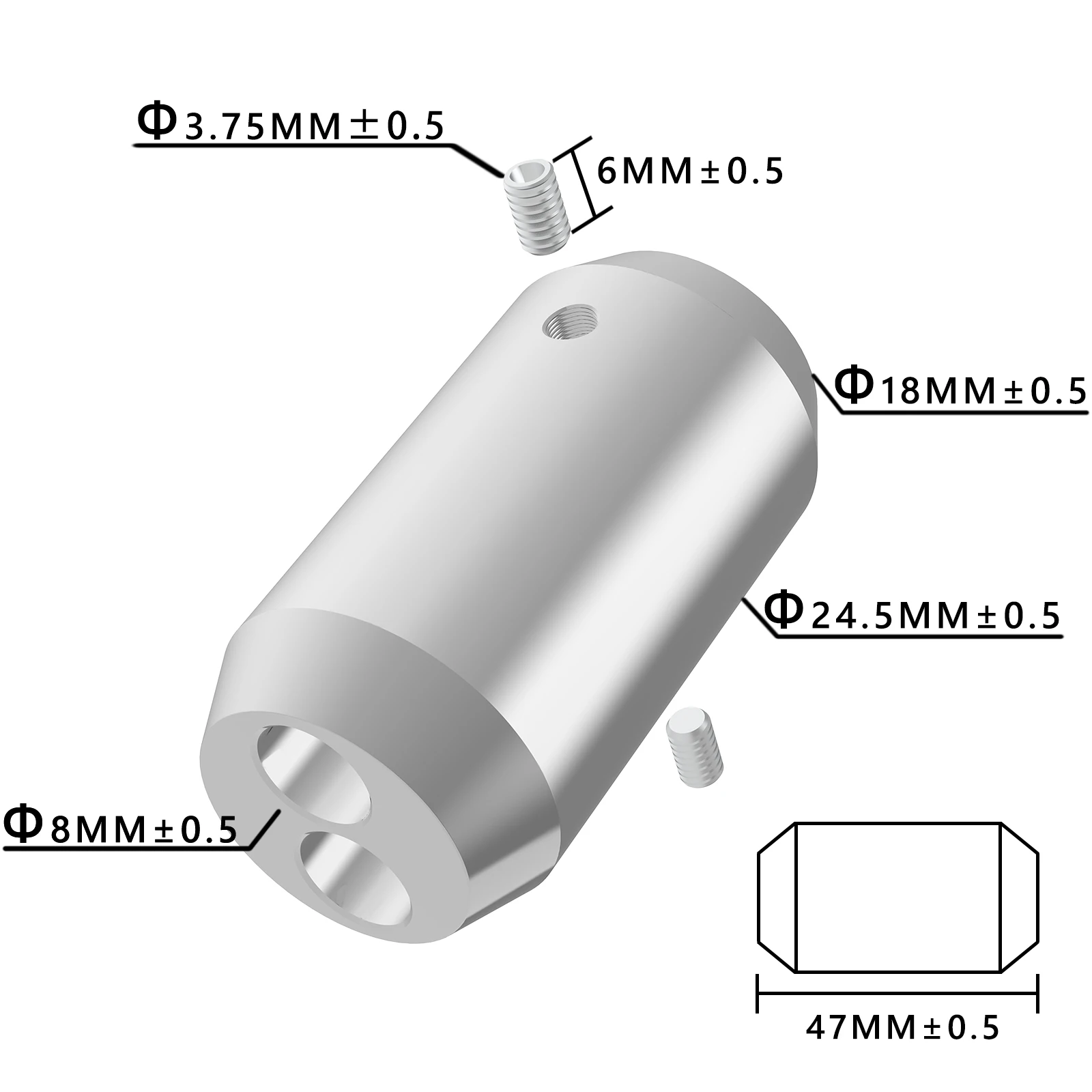 2/4/8 szt. Rozdzielacz jeden do dwóch pierścieni rozdzielacz do kabli Audio kabel głośnikowy złącza ze stopu aluminium 16mm-6mm/18mm-8mm rozdzielacz