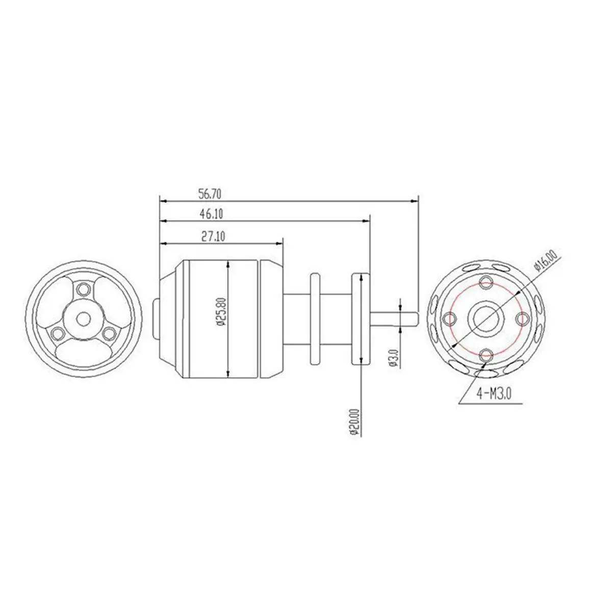 QF2611-4000KV CCW 50mm EDF 12 Blades Ducted Fan with QF2611 Brushless Motor for RC Airplane