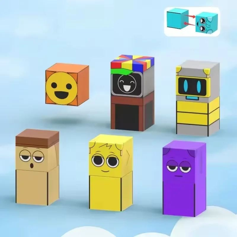 New Sprunkie Figures Magnetic Blocks Toys Music boxs Sprunkie Magnet Toys STEM Sensory Toys for Toddler Halloween Birthday Gifts