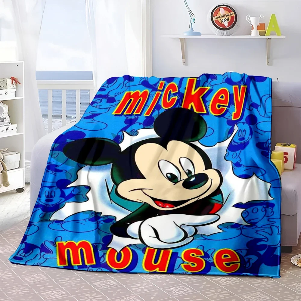 Mickey Mouse Cute Printed Blanket,Children Soft Quilt Thicken Plush Nap Blanket Nap,Travel,Work,Living Room,Bedroom,Picnics,Gift