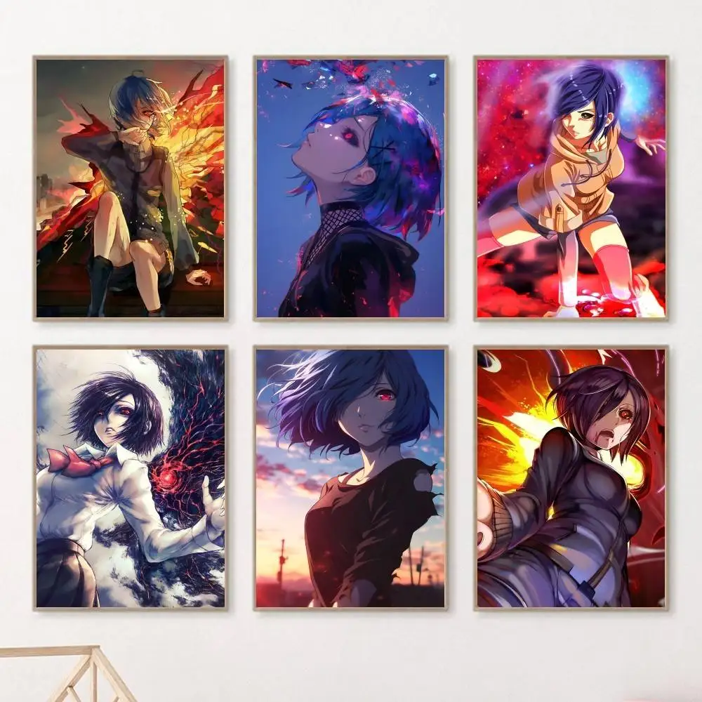 Anime T-Tokyo G-Ghoul Touka Kirishima Manga Posters HD Print Vintage Wall Art Decor for Home Study Room