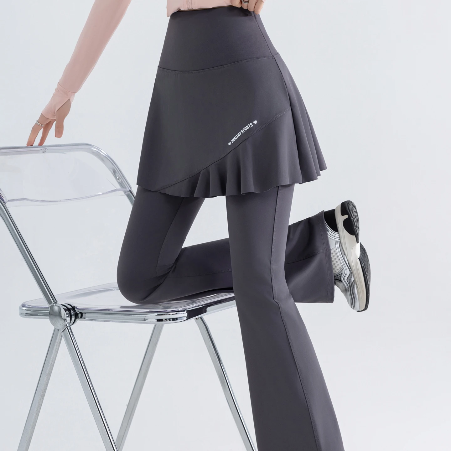 

keted High Waist Yoga Pants Skirt Tightening Slimming arktooth Design Casual Long Leggings for Women Autumn Spring