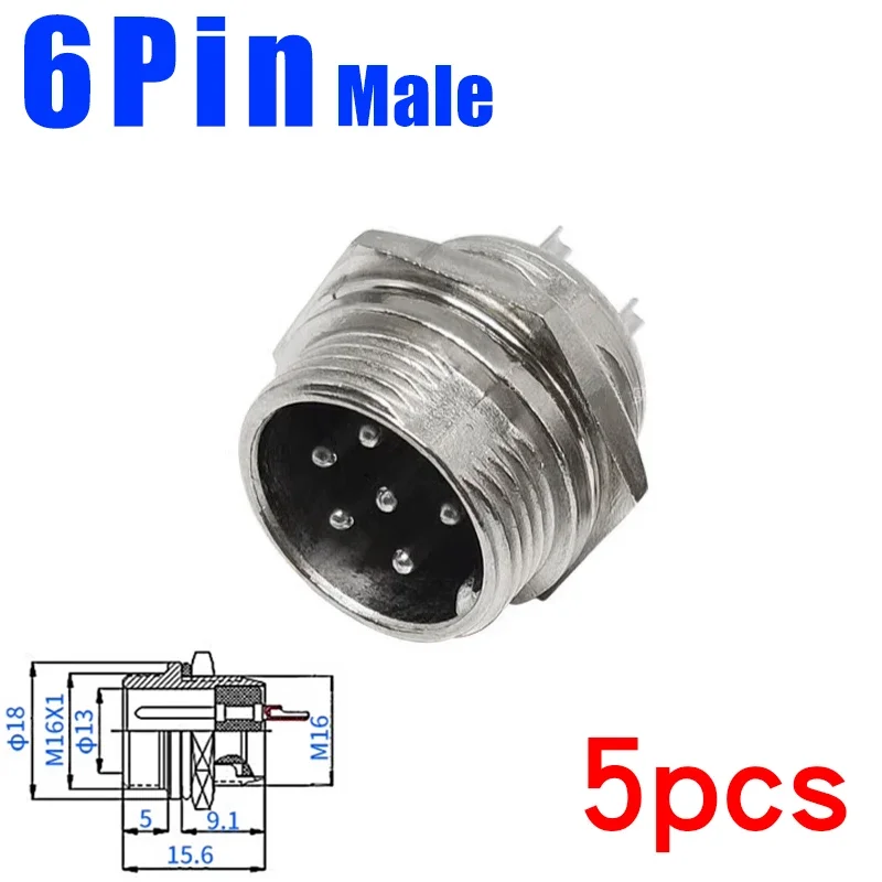 5 stücke GX16 2/3/4/5/6/7/8/9/10 Pin Männlich & Weiblich 16mm Metall Rund Luftfahrt Stecker Buchse Stecker 2PIN 3PIN 4PIN 5PIN 6PIN 7PIN