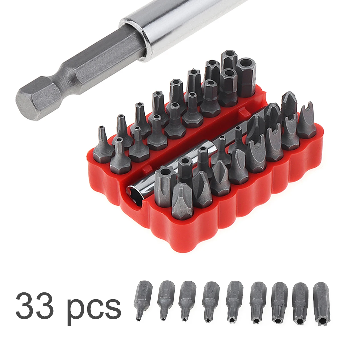 

33pcs/lot Screwdriver Bit Set Hand Tool Kit with Hexagonal Torx Hex Pozidriv Slotted Phillips Special Screw Driver Drill Bits