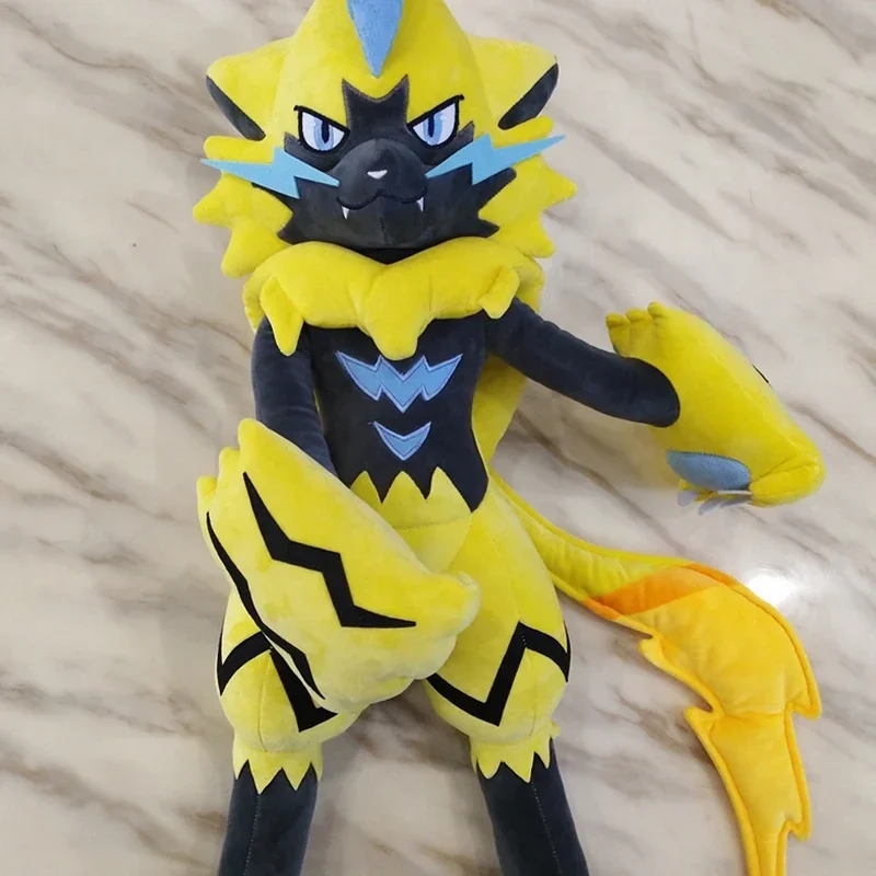 75cm Pokemon Large Plush Toys Zeraora Anime Doll Cute Pokémon Ornament Plushie Kawaii Pillow Birthday Gift for Children Kids