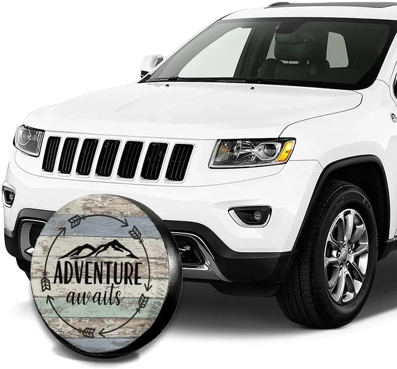 Hitamus Adventure Awaits Spare Tire Cover Universal Wheel Cover Protectors Waterproof Dust-Proof for Jeep Wrangler Rv SUV Truck image 4