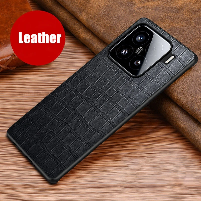 

Crocodile Texture Leather Shockproof Phone Case For Xiaomi 15 14 Pro 12S Ultra 11 13 15 Pro Hard PC Bumper Protection Back Cover