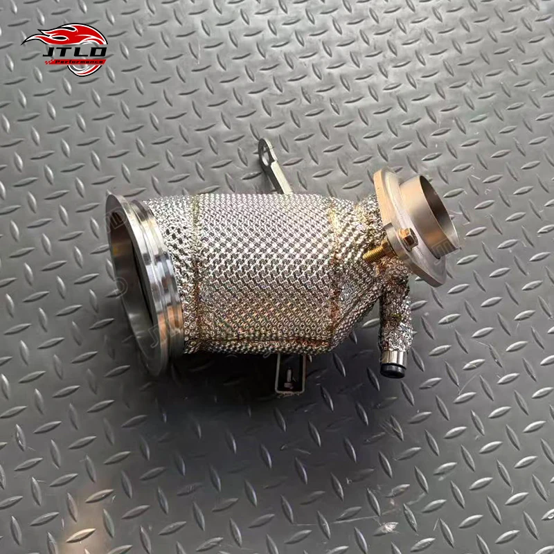 JTLD 304 Stainless Steel Straight Pipe Exhaust Downpipe For 2022 Yaris GR 1.6 With Heatshiled