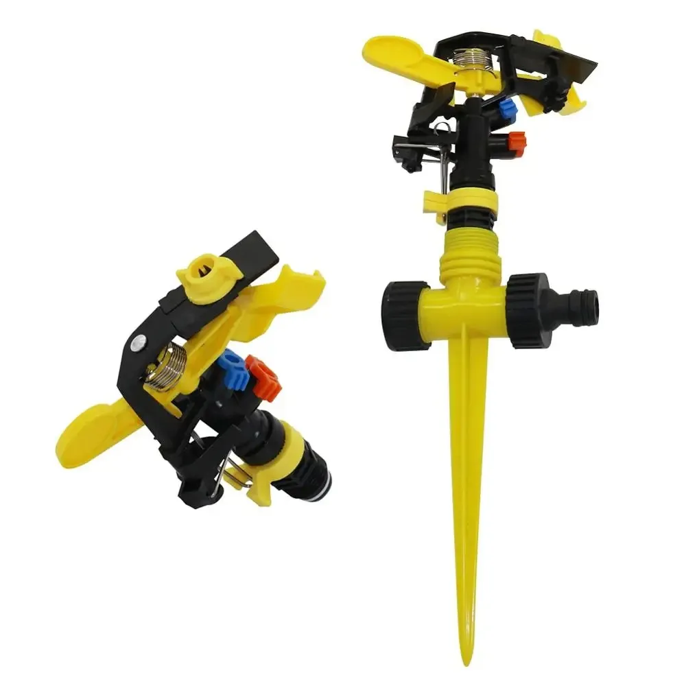 360 Degree Rotating Jet Sprinklers Double Outlet Rocker Nozzles 1/2' Male Thread Garden Agriculture Irrigation Sprinklers