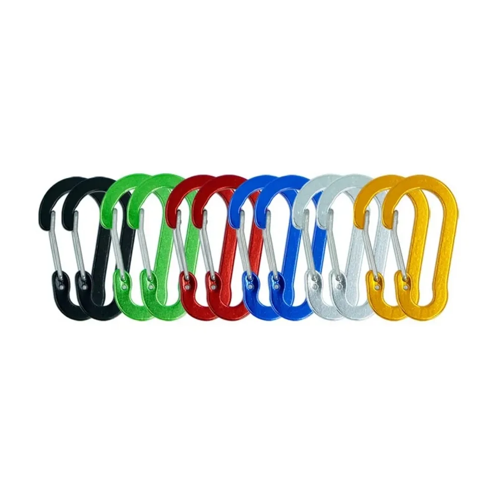AliExpress Lotank 12PCS Multi-Tool Carabiner Clips Small Outdoor Hooks Keychain Buckle Fishing Camping Cycling Hiking Durable Tourist Karabiners
