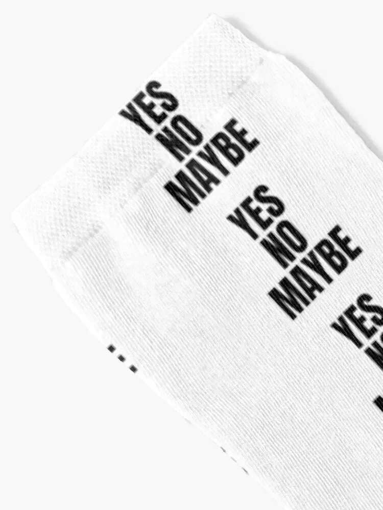 Yes No Maybe Socks FASHION cartoon New year's christmas stocking Socks Men's Women's