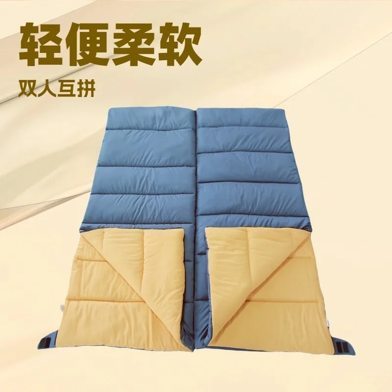 

Envelope-style Interlocking Cotton Sleeping Bag - Lightweight and Soft - Suitable for Three Seasons - for Outdoor Camping