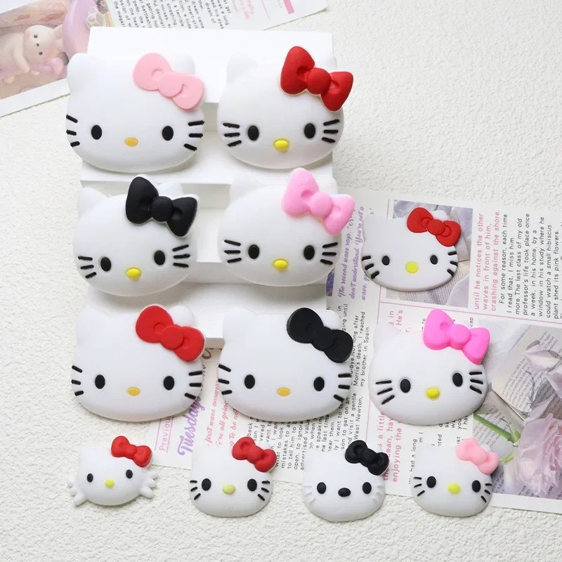 Cartoon Sanrios Anime Kuromi Hello Kittys DIY Material Decoration Ins Kawaii Mobile Hair Clip Resin Patch Accessories Gifts