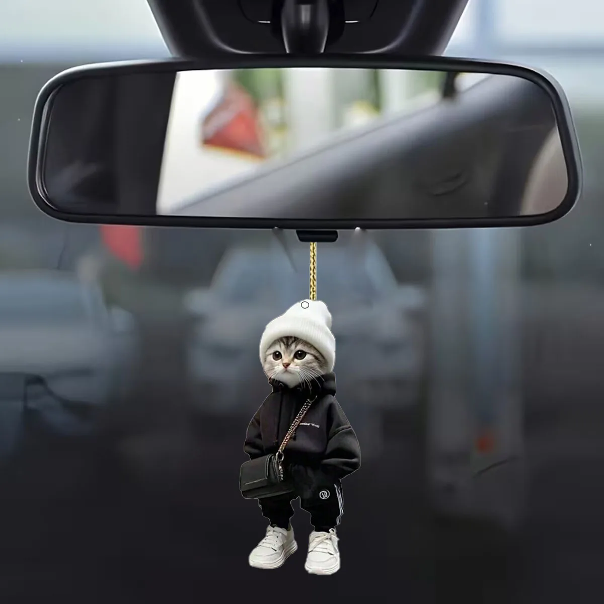Cute and Stylish Cat Decoration Pendant, Perfect Car and Bag Accessory as a Backpack Pendant, Car Pendant