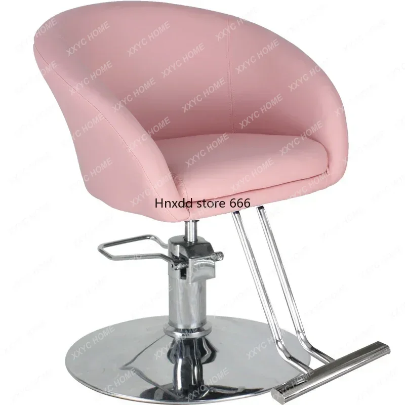 

Pink Portable Barbers Armchairs Swivel Lounges Luxury Pedicure Hairdressing Chair Professional Cadeira Salon Furniture MQ50BC