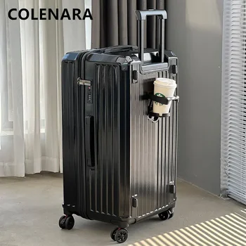 COLENARA 여성용 대용량 트롤리 케이스, PC 암호 상자, USB 충전 스크롤링 슈트케이스, 고품질 수하물, 36 인치 Best5 COLENARA 여성용 대용량 트롤리 케이스, PC 암호 상자, USB 충전 스크롤링 슈트케이스, 고품질 수하물, 36 인치 Best5