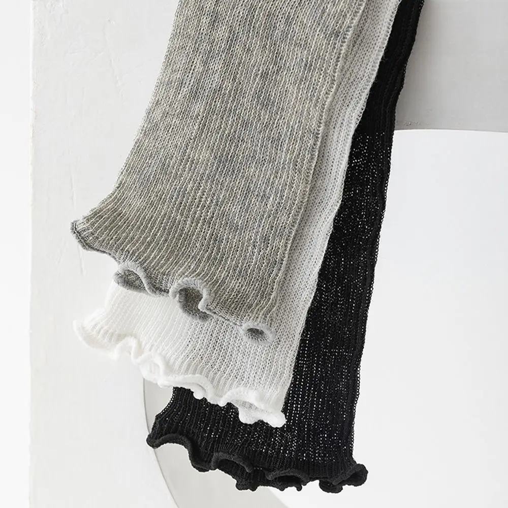 Впитывающие пот, милые длинные носки JK с открытым носком, INS, ботинки Лолиты, дышащие мягкие однотонные чехлы для ног для девочек