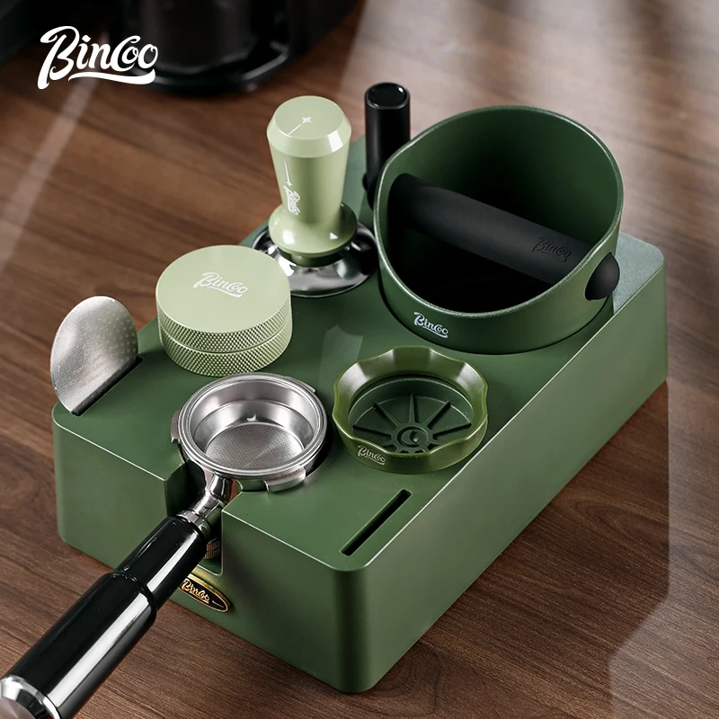 51/58MM Coffee Knocker Dregs Holder BINCOO Multifunctional Coffee Tamper Base Set Barista Coffee Machine Handle Storage Base