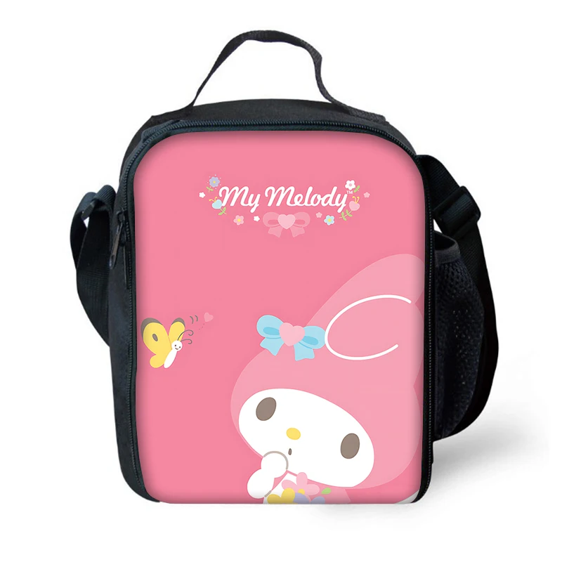 Cartoon My Melodys Child Insulated Large Capacity Bag for Boy and Girl Student Outdoor Picnic Resuable Thermal Cooler Lunch Box