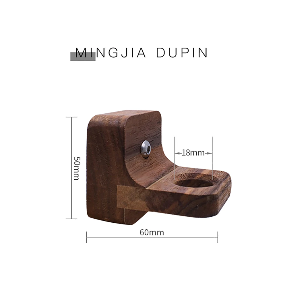 MINGJIA Black Walnut Solid Wood Leather Awl Storage Rack DIY Handmade Leathercraft Tools Magnetic Suction Holder 18MM Hole