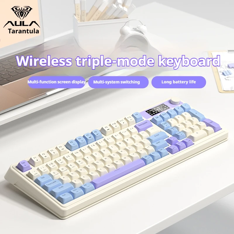 

AULA S99 PRO Wireless Gaming Mechanical feel keyboard Ergonomic RGB 2.4G BT Wired Gamer Low noise Office membrane keyboard Gifts