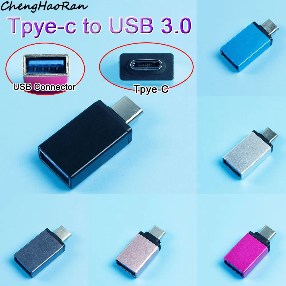 Adattatore da 1 pezzo in metallo Tpye-C a USB3.0 OTC convertitore da maschio a USB femmina tpye-c per adattatore per Laptop ecc.
