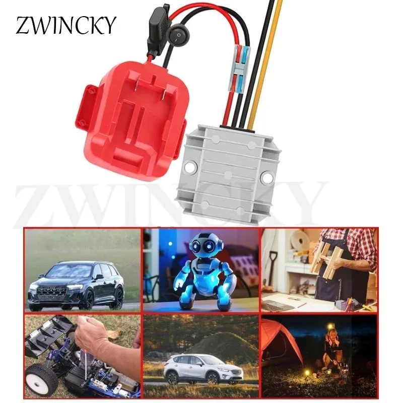 DC 18V to 12V Step Down Voltage Regulator Converter Adapter for Craftsman/Einhelll/Black&Decker/Kobalt Battery DIY Adapter