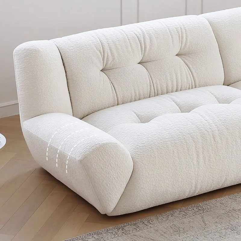 Italian cream wind Bi Xiong sofa designer small apartment simple cloud chenille fabric three-person sofa