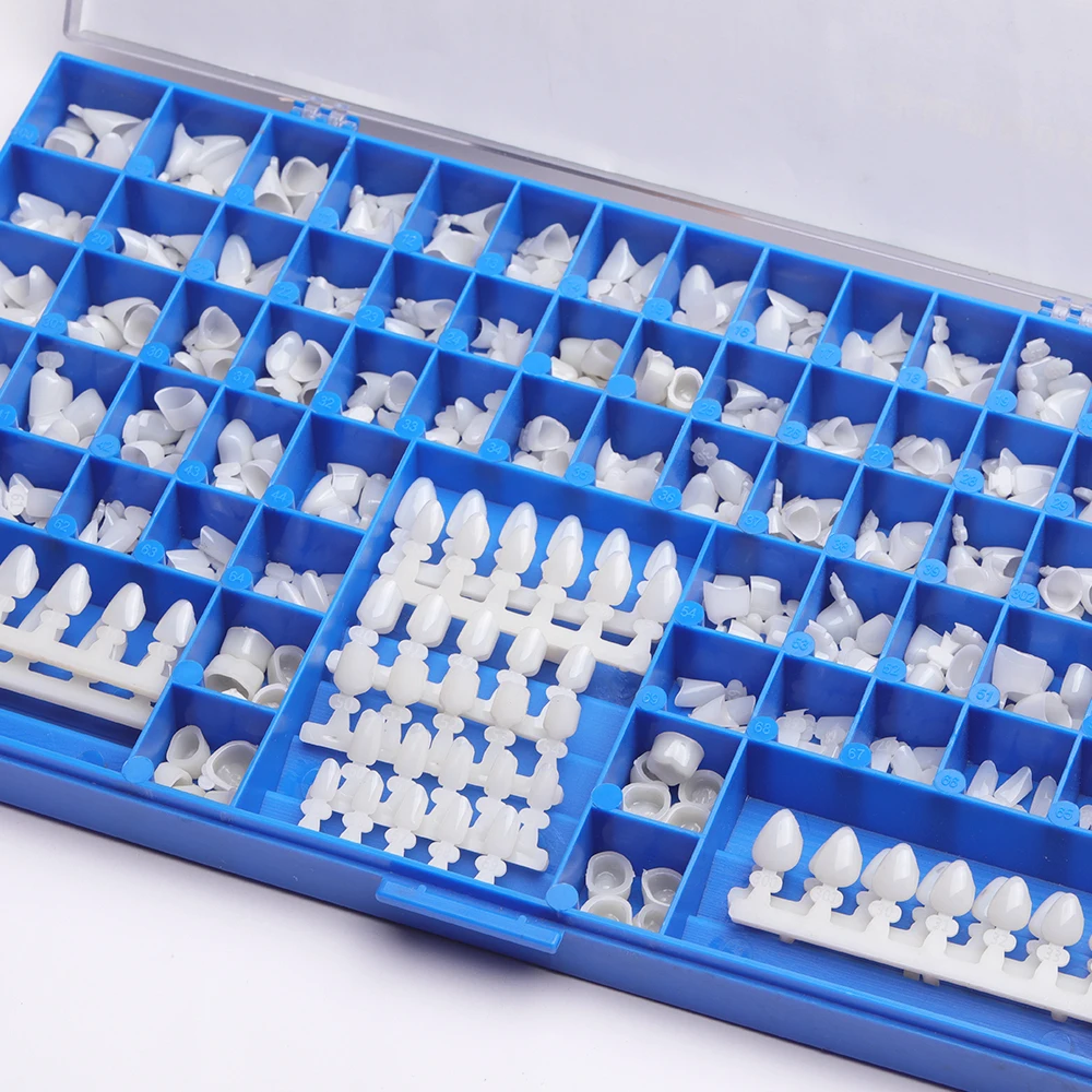 Dental 390Pcs/Box Temporary Crowns 66 Size Crown Mold Guides Premolar Molars Anterior Cuspid Instrument