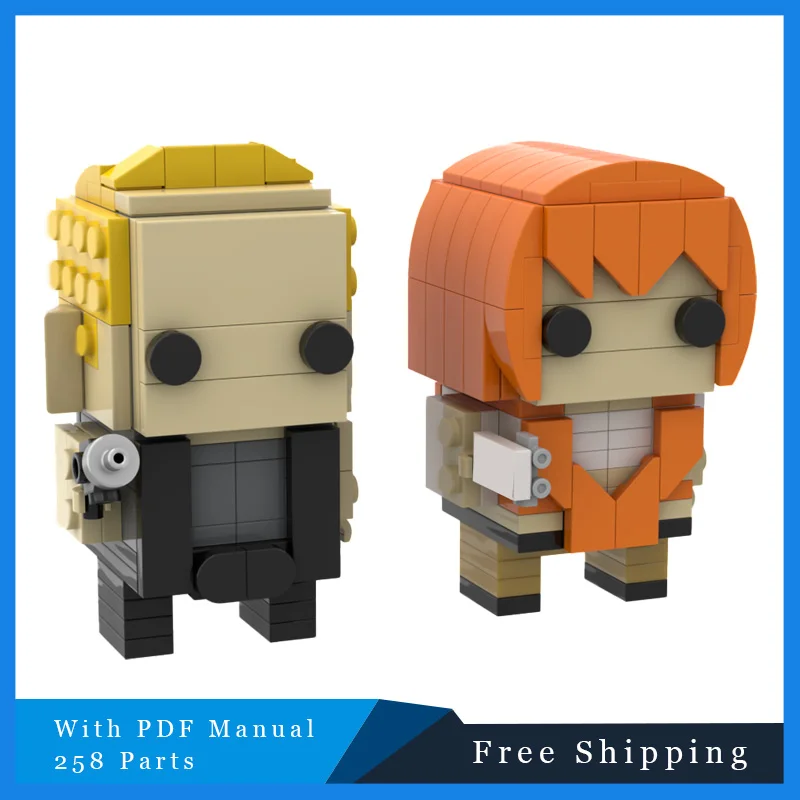 258 PCS MOC Beroemde Filmkarakters Brickheadz Modulaire Bouwstenen Model Voor Kind Montage Display Speelgoed Festival Verrassingscadeau