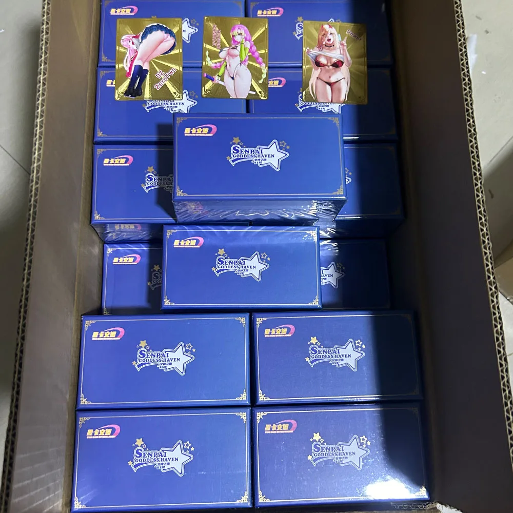 Senpai Goddess Haven 5 Cards 48box Wholesale Anime Games Girl Party Swimsuit Bikini Feast Booster Box Toys Hobbies Birthday gift