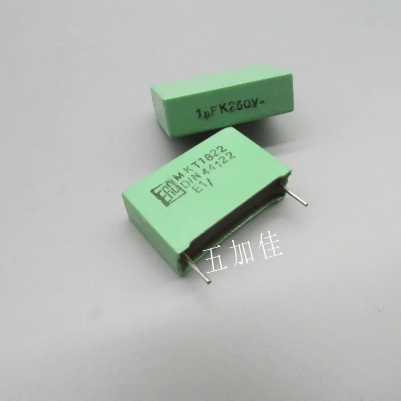10-100pcs imported MKT1822 250V1UF 250V105 250V1000NF 10% positive film capacitor