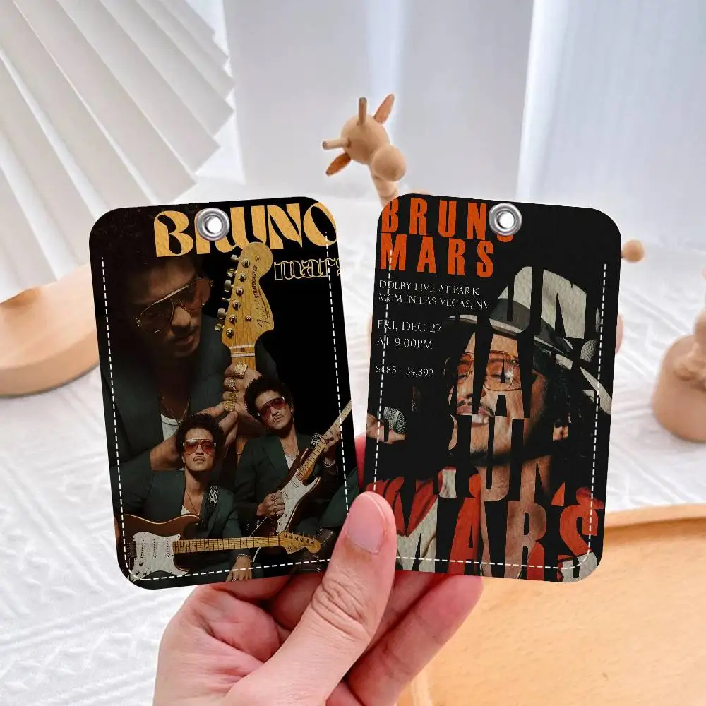 Singer B-Bruno M-Mars Personalised Holder Suitable For Bank Card,Subway, Bus Card Wallet Card Case Badge Holder Keychain