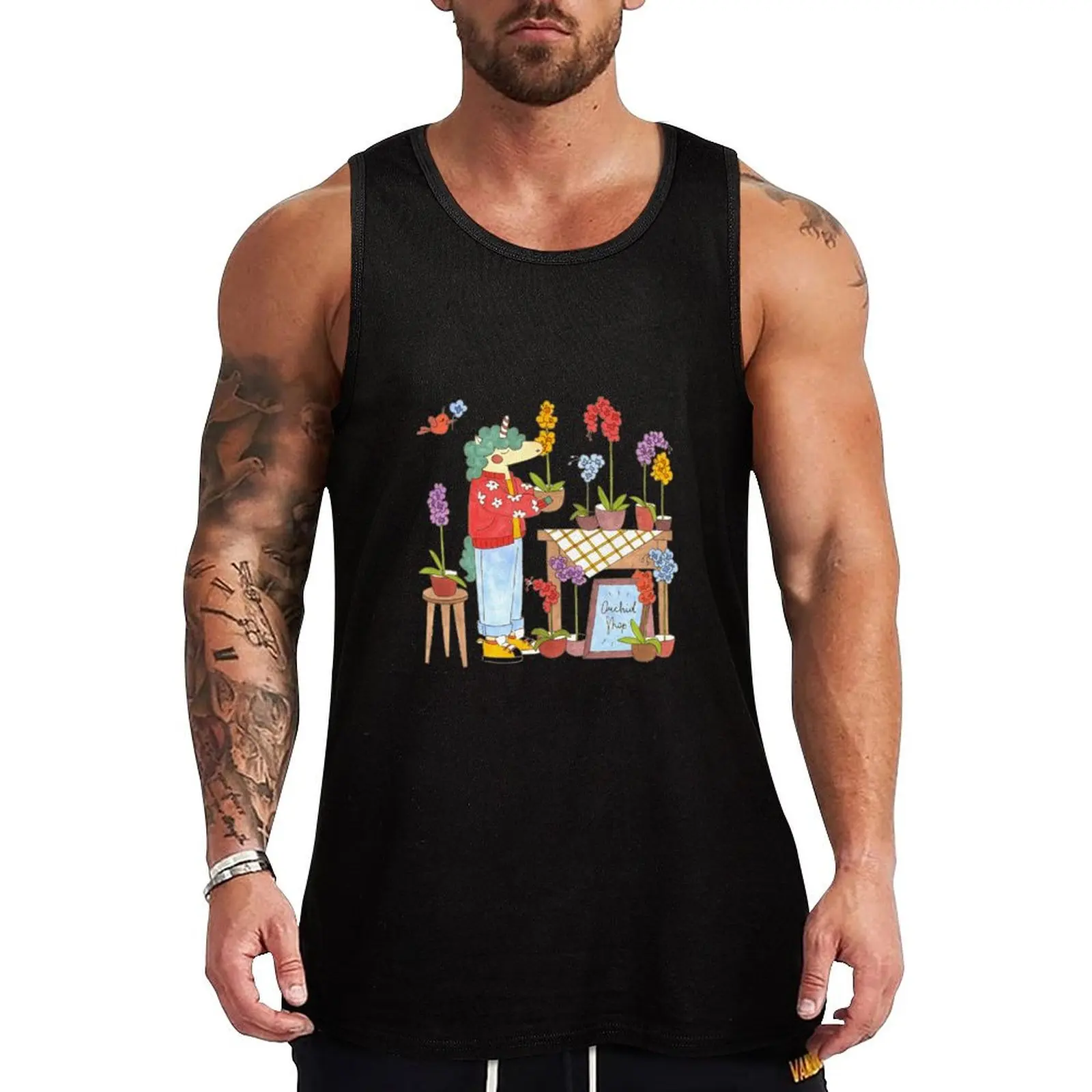 Flower Shop Tank Top Gym Ready Tank Top Sleeveless Quick Dry Athletic Top