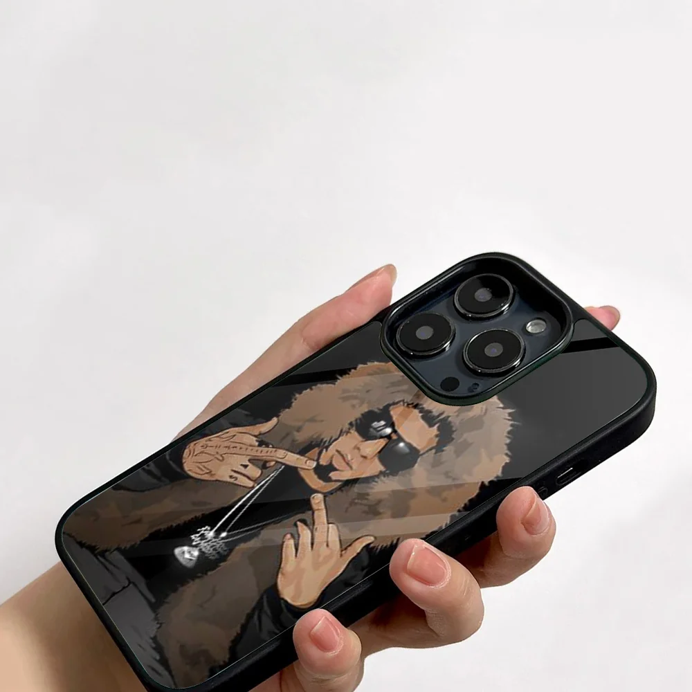 Rapper Anuel AA Real Phone Case For IPhone 11 12 13 14 15 16 Plus Pro Max Mirror Acrylic PC TPU Cover