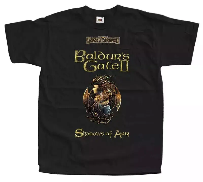 

Baldur's Gate II Shadows of Amn, COMPUTER GAME, T-Shirt (BLACK) All sizes S-5XL