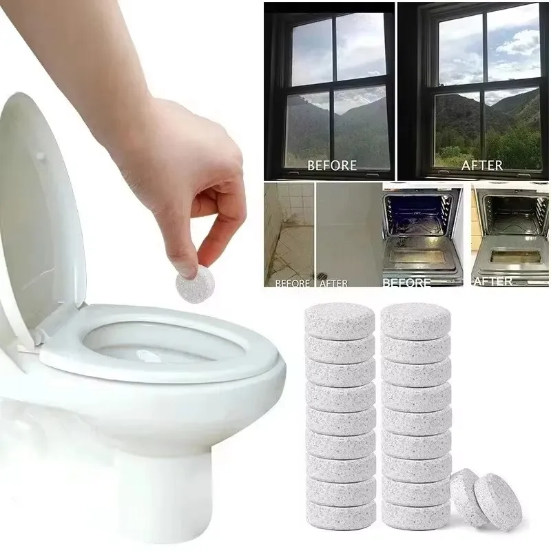 20/40/60/80/120pcs Pcs Cleaning Effervescent Tablets Clean Stubborn Dirt Powerful Deodorization Long-Lasting Fragrance Descaling