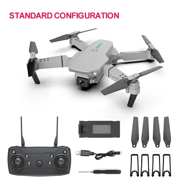 Nuovo E88 Pro nuovo WIFI FPV Drone grandangolare HD altezza tenere elicottero Quadcopter pieghevole RC