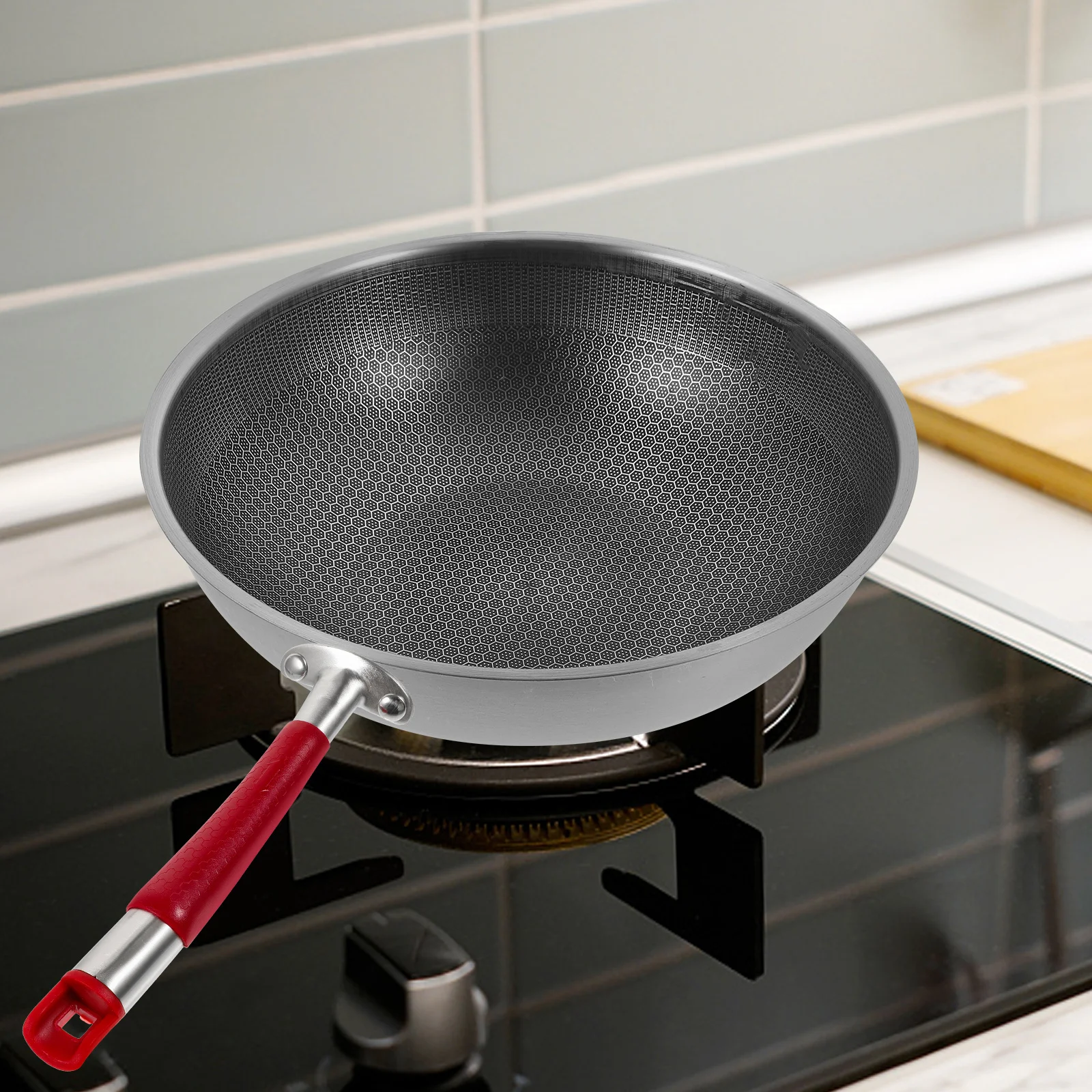 

Pot Grip Handle Removable Stainless Steel Ergonomic Anti Scalding Pan Handle Practical Kitchen Supply Accessory