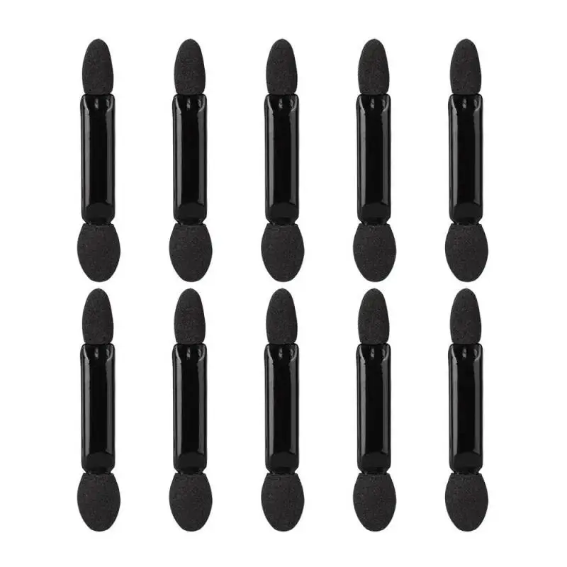 Schwarz Doppelkopf Schwamm Lidschatten Pinsel Set Einweg Lidschatten Set Make-up Pinsel kosmetische Make-up Tool Dame neu