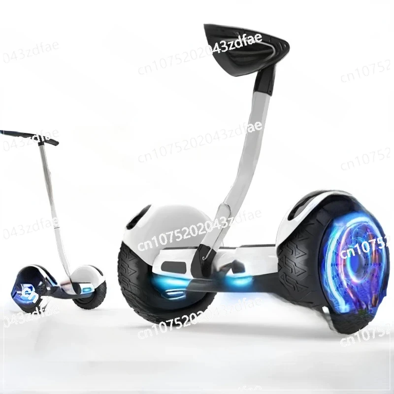 Scooter 2 Wheels Standing Self-Balancing Hover Board 8/10 Inch 36/54V Children Adult Handle Leg Bar