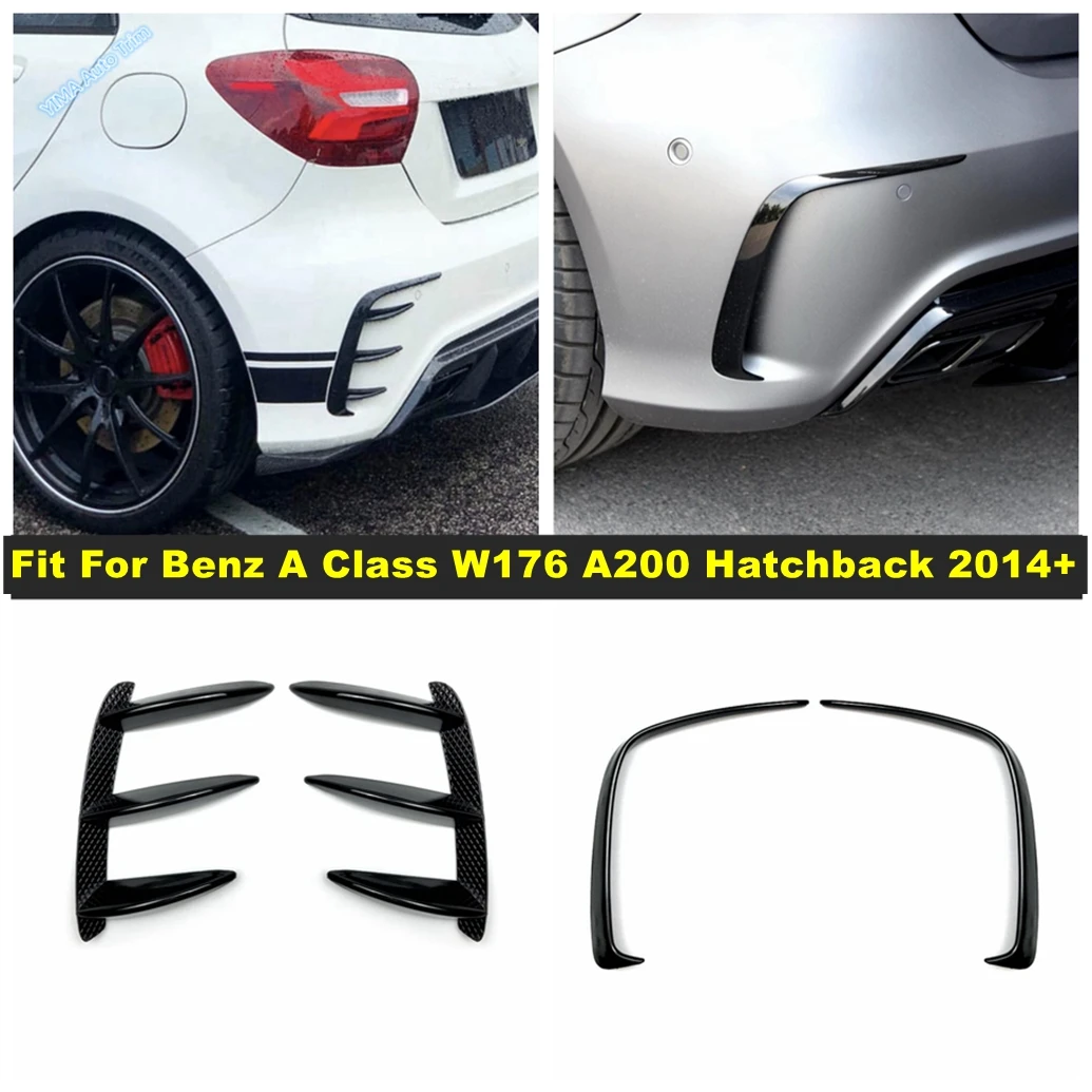 

Rear Bumper Flank Spoiler Air Vents Cover Intake Tailwind Knife Trim For Mercedes Benz A Class W176 A200 Hatchback 2014 - 2018