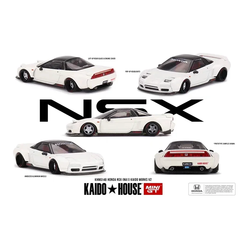 

MINIGT KHMG 148 1:64 Honda NSX NA1 V2 Openable Hood Diecast Car Model Kaido House
